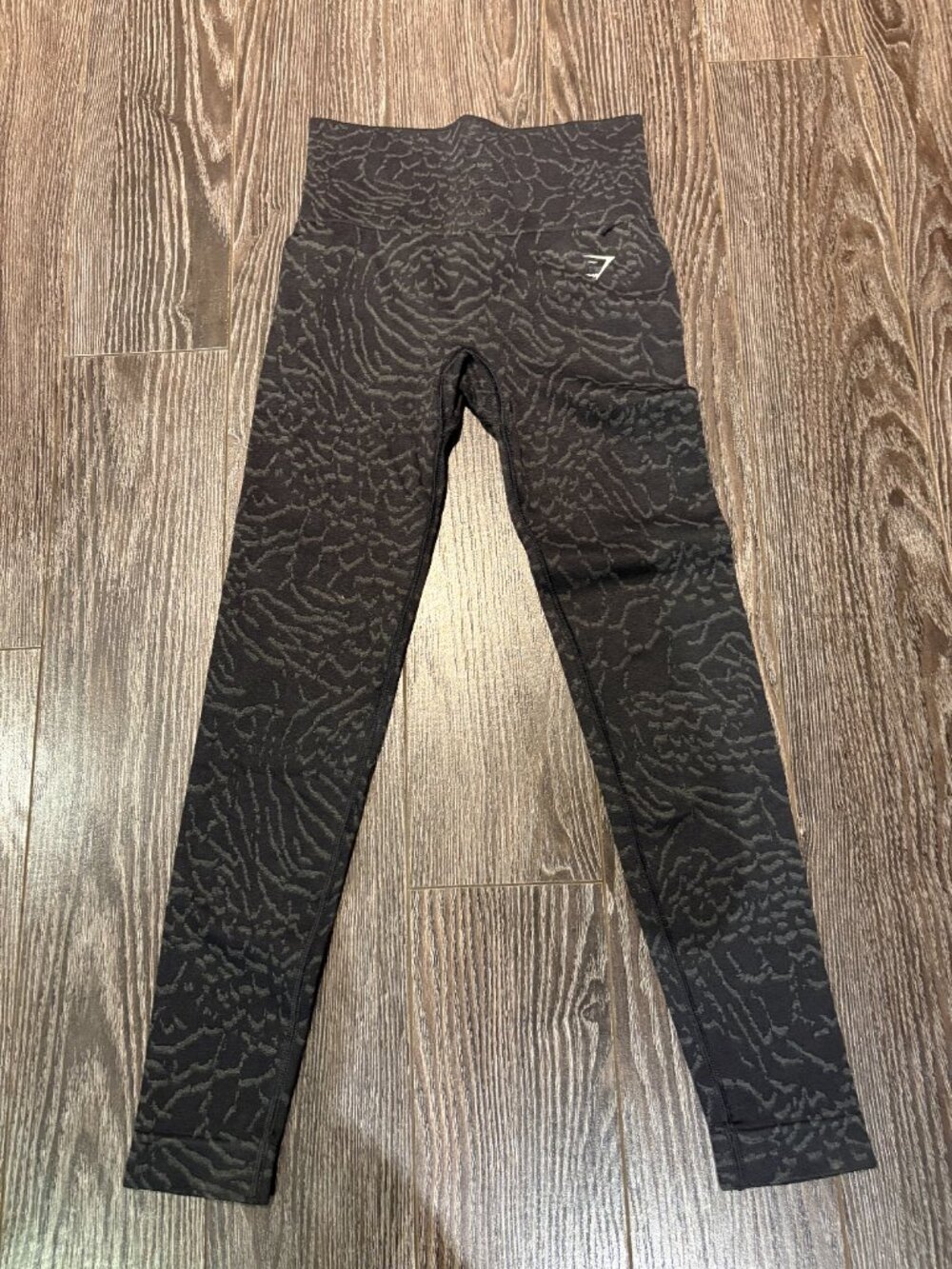 Gymshark Adapt Animal Seamless Leggings Black & Asphalt Grey